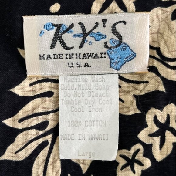 Vtg 90s KYs Empire Waist Maxi Sundress Size Large Hawaiian Floral Made in Hawaii - Picture 8 of 10